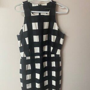 Banana Republic black & white check dress